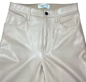 Abercrombie and Fitch Vegan Leather 90s Straight Ultra High Rise thumbnail 5