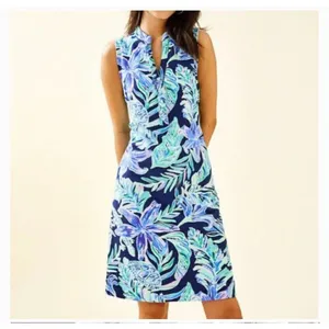 Lilly Pulitzer NWOT Sherryn Shift Dress Navy Ready Set Gecko Small thumbnail 3