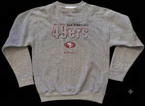 Riddell San Francisco 49ers Houndstooth Crewneck Sweatshirt NFL Gray Black White thumbnail 13