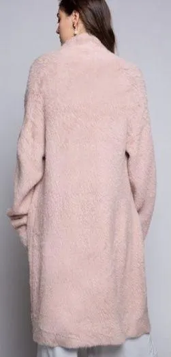 NEW POL Blush Long Mohair Cardigan thumbnail 2