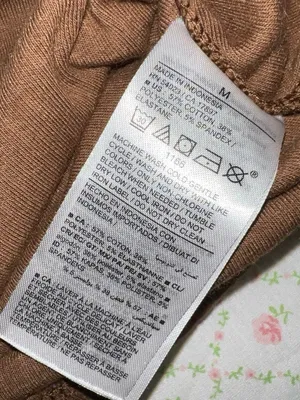 Brown Ribbed Long Sleeve Top Size M thumbnail 5