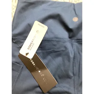 Yogalicious Lux Womens High Waisted Biker Shorts Ocean Silk Blue SHY3864P Size S thumbnail 5
