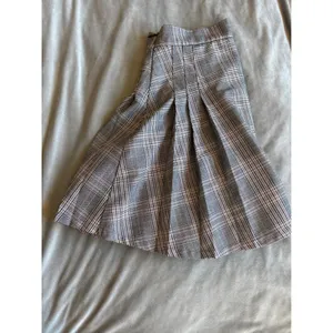 Garage Grey Pink Glen Plaid Pleated‎ Mini Skirt Skater Academic XS thumbnail 3