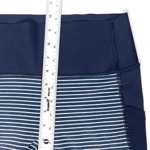 GapFit Small Sculpt Compression Navy Striped High Rise Leggings EUC Training Gym thumbnail 7