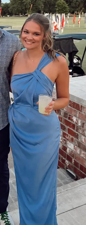 Social House Blue Satin Dress thumbnail 1