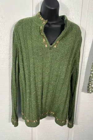 Woolrich Vintage Womens Green Sweater Size Medium EUC thumbnail 1