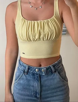 Hollister Yellow Tank Top thumbnail 1