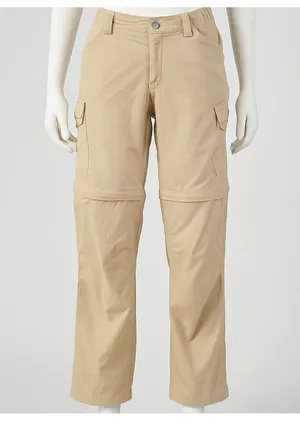 The North Face Womens Convertible Cargo Hiking Pants Sz 10 Beige Zip-Off Outdoor thumbnail 1
