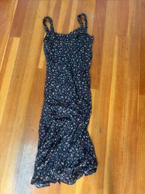 Zara floral print midi dress XS thumbnail 4
