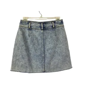 Pacsun Los Angeles Women's Light Denim Distressed Short Jean Skirt thumbnail 2