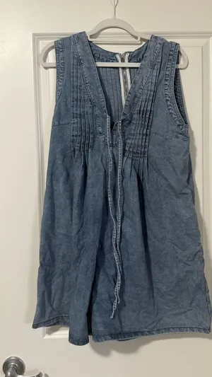 denim romper thumbnail 1