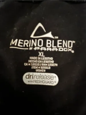 Paradox Black Base Layer Merino blend Leggings thumbnail 5