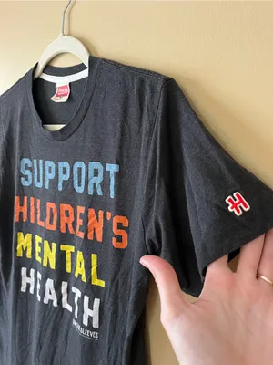 HOMAGE Charcoal 'I Support Children's Mental Health' Graphic Tee thumbnail 5