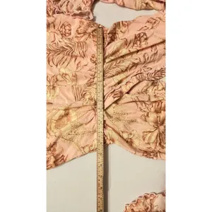 Agua Bendita peach floral long sleeve shorts cotton jumper skipper suit thumbnail 12