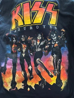 Kiss Destroyer Band Tee Sz S Black 100% Cotton SS Grunge Legendary Hard Rock thumbnail 3