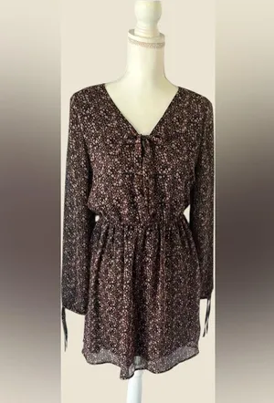 Maurices Pink and Brown Mini Dress thumbnail 1