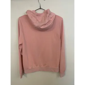Nike Hoodie Women XS Pink Good Cowl Neck Gold Glitter Logo Pullover Sweatshirt thumbnail 4