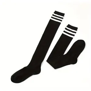 Gray Thick Over the Knee Thigh High Socks ONE SIZE Emo Punk Preppy NEW thumbnail 4