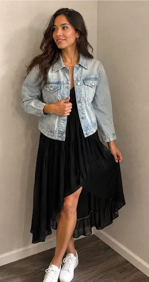 Michael Kors Light Wash Denim Jean Jacket thumbnail 1