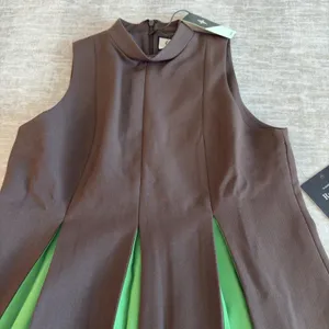 Tuckernuck Brown Green Demitasse Griffiths Dress NWT Size Small Lined‎ thumbnail 4