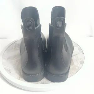 Source Unknown Black Chelsea Rain Boots Waterproof Ankle Lug Sole Size 39 (8) Women's thumbnail 3