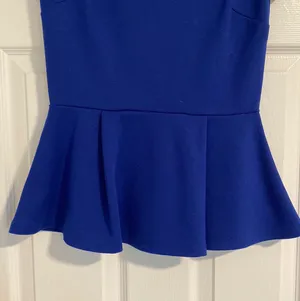 Forever 21 Blue Peplum Top thumbnail 3