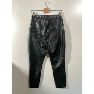 A&F Vegan Leather Pants Black Slim Fit Size 10 Size 30 thumbnail 3