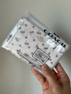 Coach Corner Zip Wristlet With Cherry Print thumbnail 6