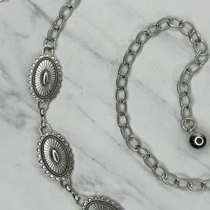 Western Concho Silver Chain Belt One Size (OS) ✨ thumbnail 8