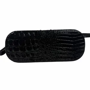 Brahmin Georgina Small Croc Embossed Leather Dome Crossbody Bag Black thumbnail 11