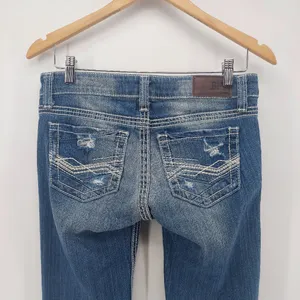 BKE Starlite 26R BootCut Stretch Women's Light Wash Cut# OC-31611 Distress Jean thumbnail 4