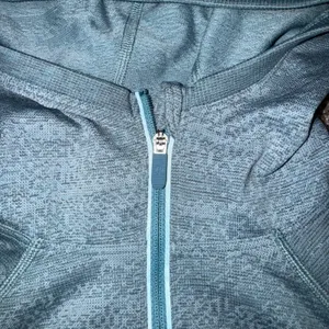 Lululemon Half Zip Hoodie Women Small Blue Grey Excellent Seamless‎ Activewear thumbnail 2