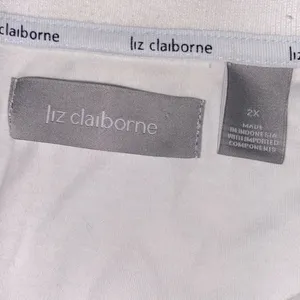 Liz Claiborne vintage white polo top size 2X thumbnail 4