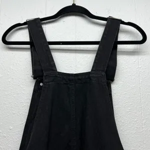 ASOS Womens Black Denim Overalls Small 100% Cotton Farm Country Rodeo Cowgirl thumbnail 8