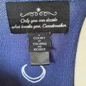 Hot Topic Court of Thorns Blue Embroidered Celestial Star Rhinestone Long Sleeve Cardigan thumbnail 3
