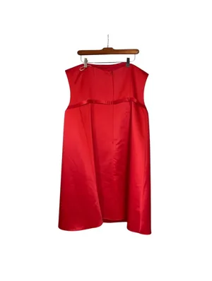 Vintage Jessica McClintock Strapless Red Cocktail Dress thumbnail 2