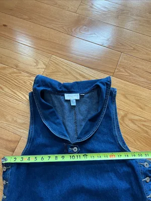 Casual Corner Denim Sailor-Style Maxi Dress cottagecore granny pie vibes thumbnail 7
