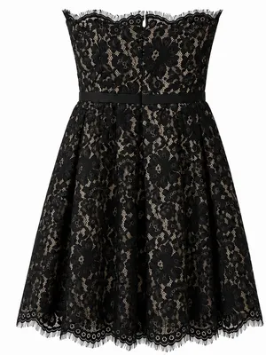 Robert Rodriguez Target Neiman Marcus Black Lace Fit Flare Cocktail Dress Bow 6 thumbnail 4