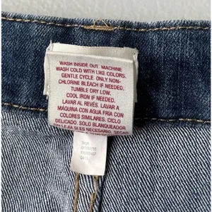 Mossimo Denim Button Up Down Skirt Size 14 Blue Jean Short Mini Stretch Western thumbnail 5
