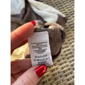 FP Beach Striped‎ Knit Gold Rush Linen Blend Henley Top medium boho oversized thumbnail 8