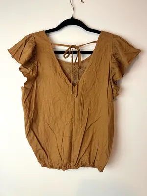 Love On A Hanger Ruffle Sleeve Top thumbnail 3