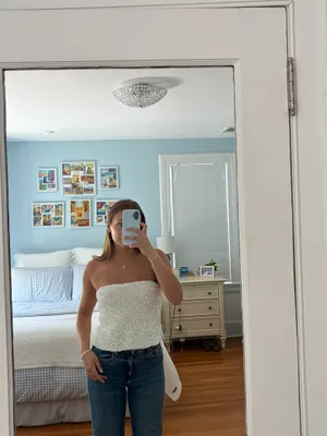 H&M White Sequin Mini Skirt/Top thumbnail 2
