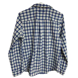 Duluth Trading DuluthFlex No Fly Zone Shirt Long Sleeve Plaid Blue Sz M thumbnail 8