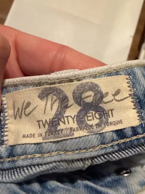 We The Free People 28 Jeans Tapered Baggy Boyfriend Purple Rock Distressed NWT thumbnail 4
