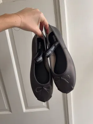 Melissa Jelly Bow Flats Black thumbnail 2