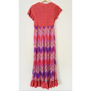 Vintage 70s Saramal Lingerie Wrap‎ Nylon Dress Bohemian Retro Disco Maxi Small thumbnail 5