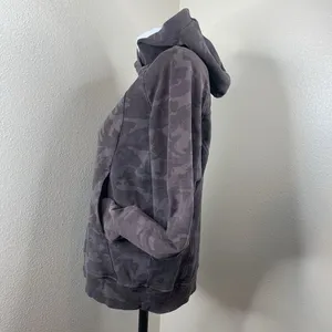 Lululemon Women's 6 Black Gray Camo Scuba Training Yoga Pullover Hoodie Sweater thumbnail 4