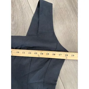 Commense Preppy Bow Backless Tank Charcoal Gray Minimalist Dress NWT Large thumbnail 7
