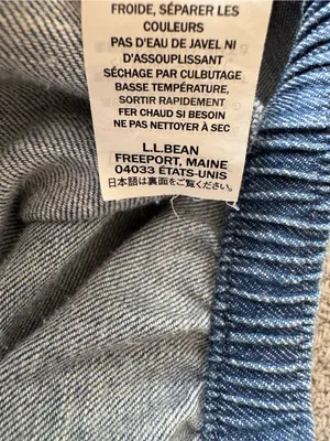 L.L. Bean Drawstring Waist Soft Drapey Denim Wide Leg Jeans Large thumbnail 8