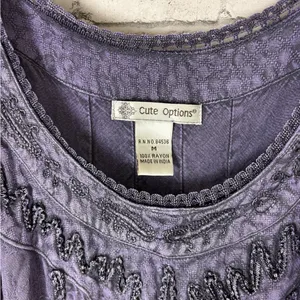 Vintage Whimsigoth 90’s Purple Mineral Dye Sleeveless Dress thumbnail 3